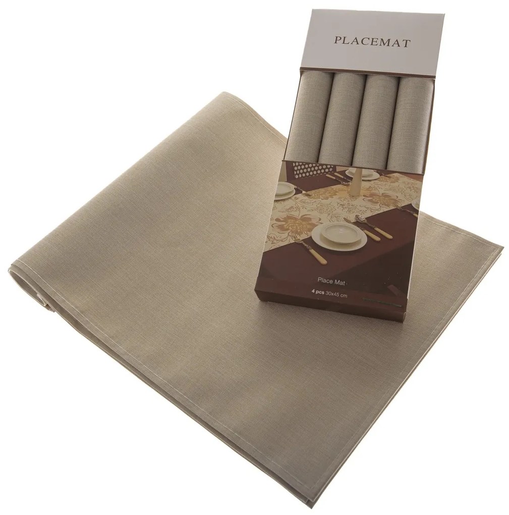 SES4004 Beige tányéralátét 30 x 45 cm, 4 db-os szett