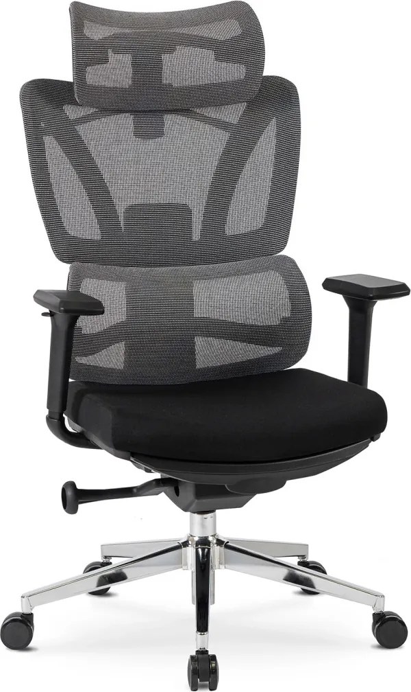 DELSIN forgószék ergonomikus fekete lábtartóval