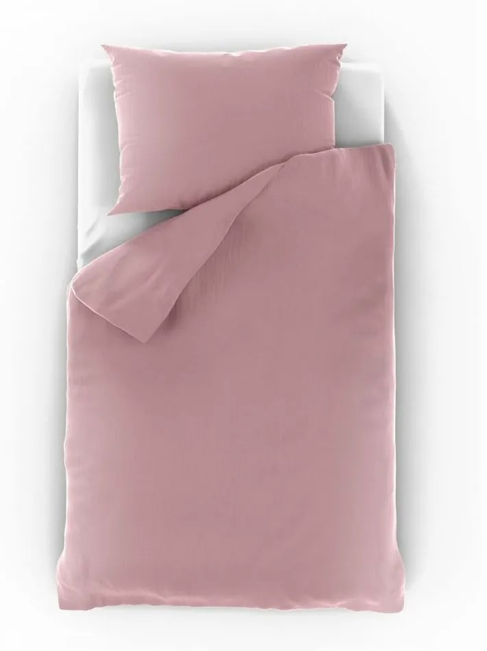 Kvalitex Muszlin ágyneműhuzat rózsaszín, 140 x 200 cm, 70 x 90 cm, 140 x 200 cm, 70 x 90 cm