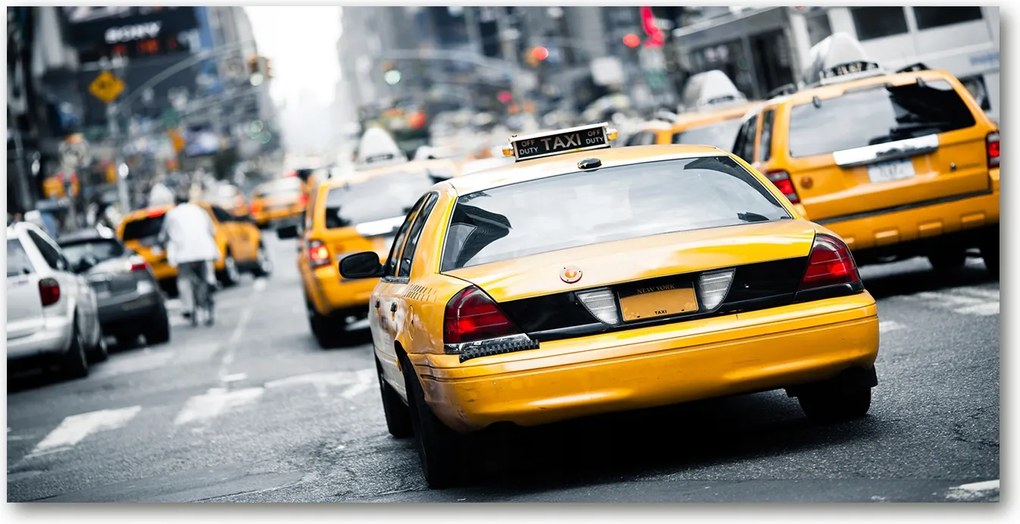 Fotó üvegkép Taxi New York 140x70
