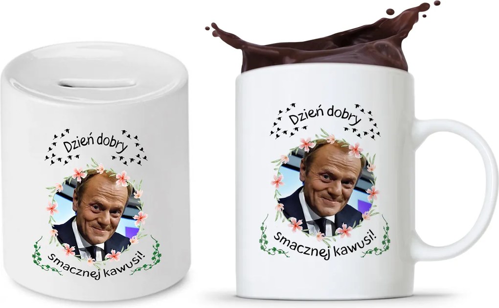 Donald Tusk Bögre Platform Készlet Persely fényképes nyomtatással