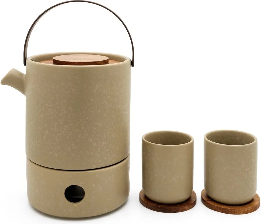 Szürkésbézs kerámia teázó szett Umea – Bredemeijer