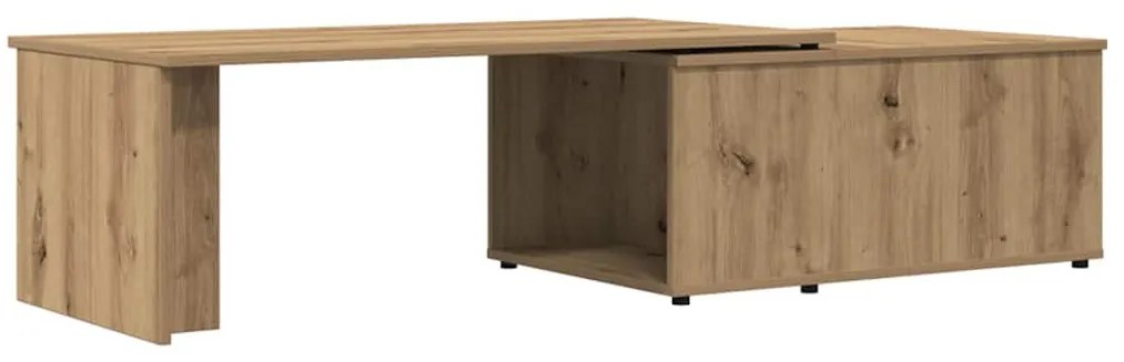kézműves tölgy színű szerelt fa dohányzóasztal 150x50x35 cm
