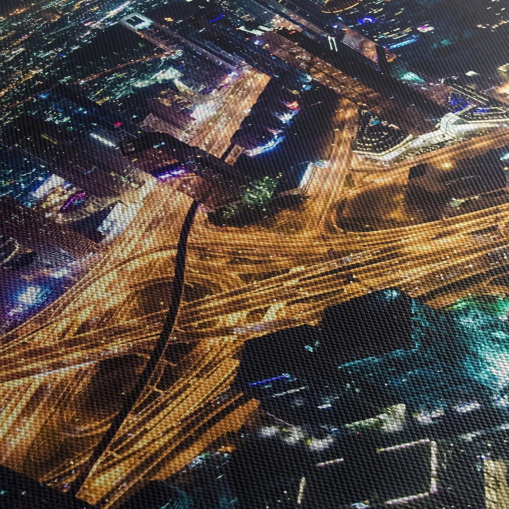 Éjszakai város képe (120x50 cm)