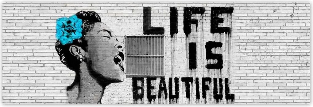 Poszterek 200x66 Banksy Life is beautiful