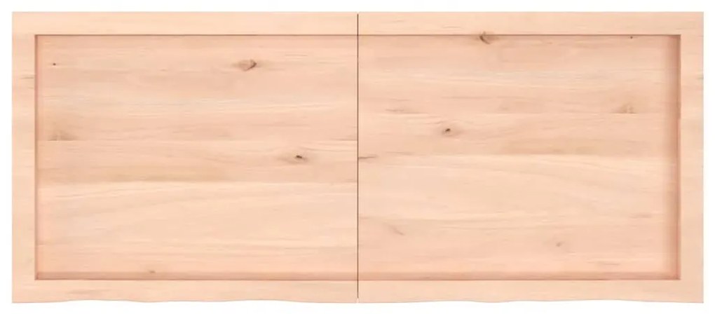 kezeletlen tömör tölgyfa fali polc 120x50x(2-4) cm