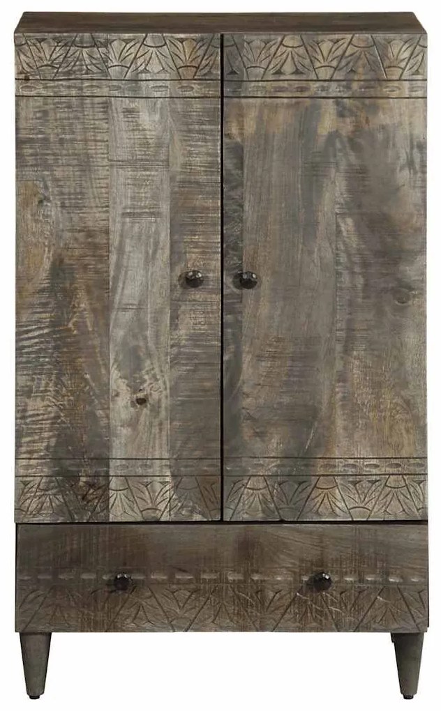 tömör mangófa magasszekrény 60x33x100 cm