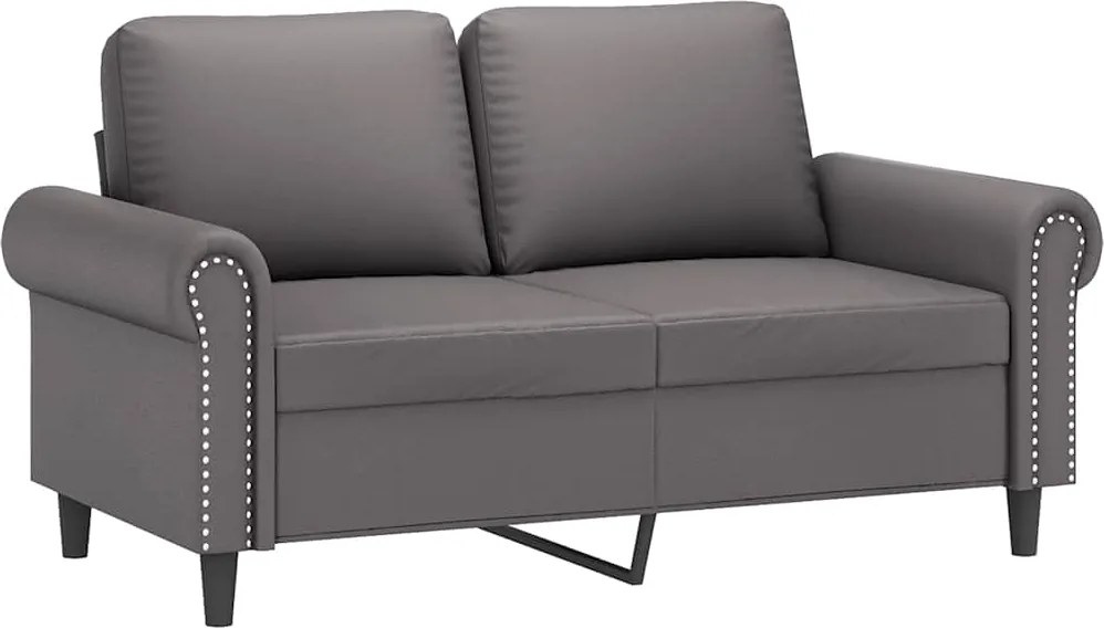 vidaXL 2 személyes szürke műbőr kanapé 120 cm
