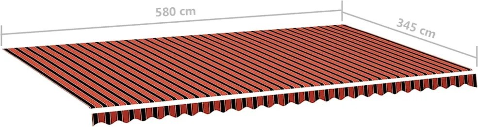 Narancssárga és barna csere napellenző ponyva 6 x 3,5 m