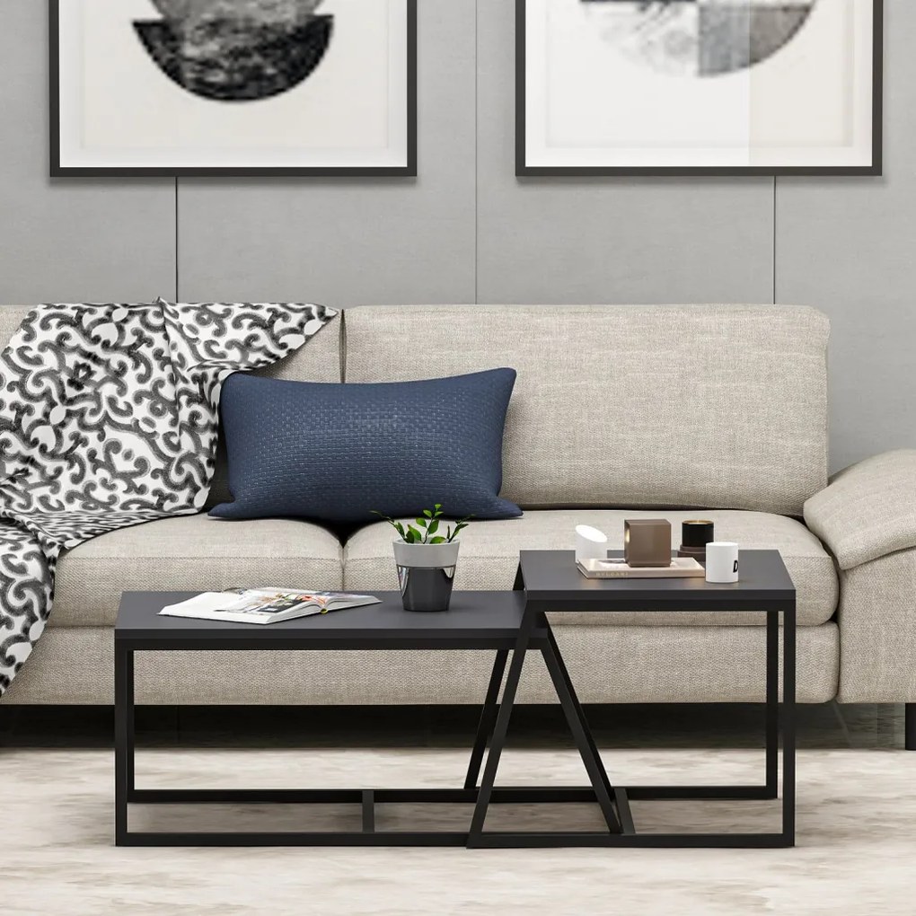 Minimal dohányzóasztal, antracit, 75 cm