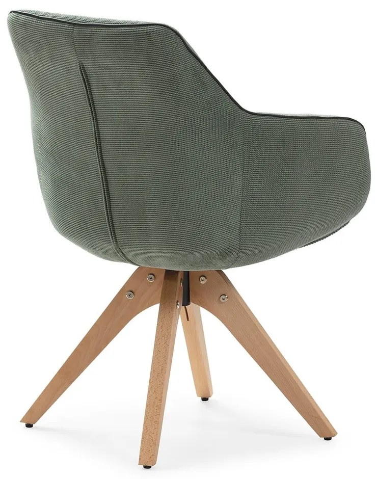 Zöld kárpitozott karfás étkezőfotel szett 2 db-os Donatelo – Marckeric