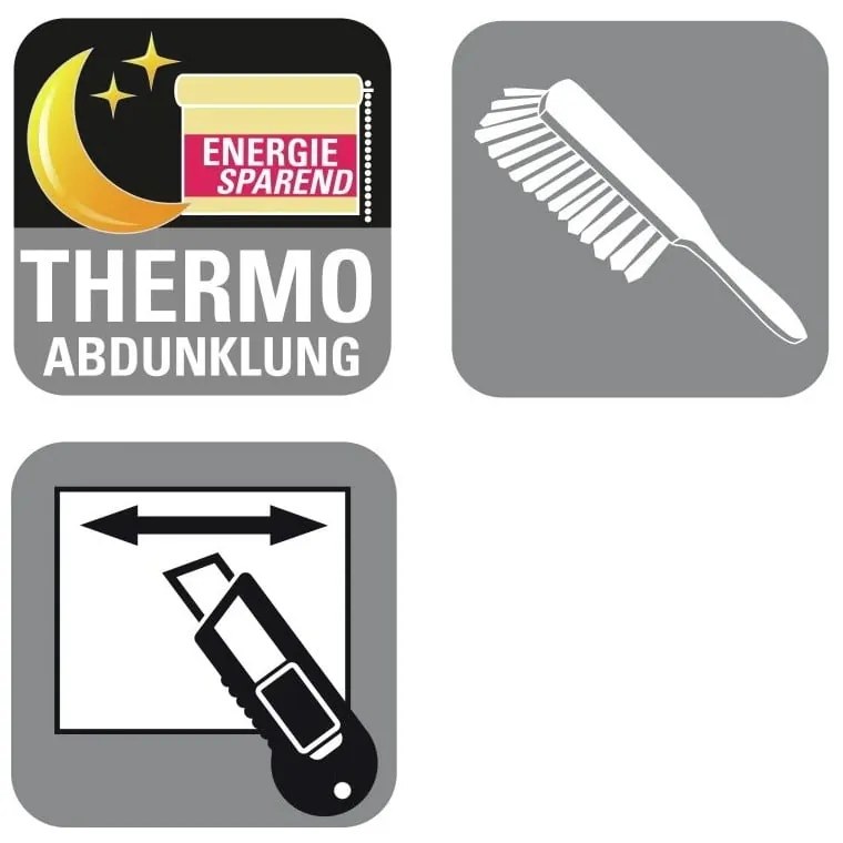 Antracitszürke roló 80x150 cm Plisé Verona Termo – Gardinia