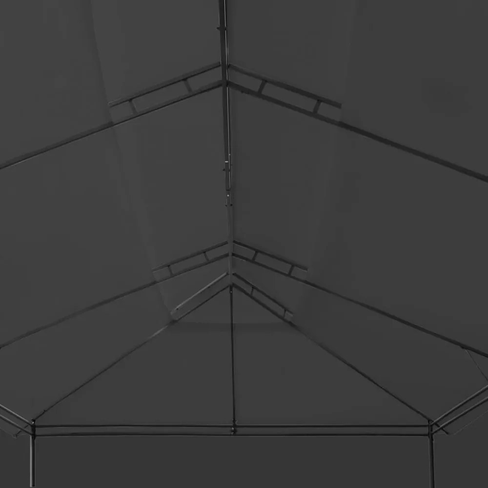 antracitszürke pavilon függönyökkel 600 x 298 x 270 cm