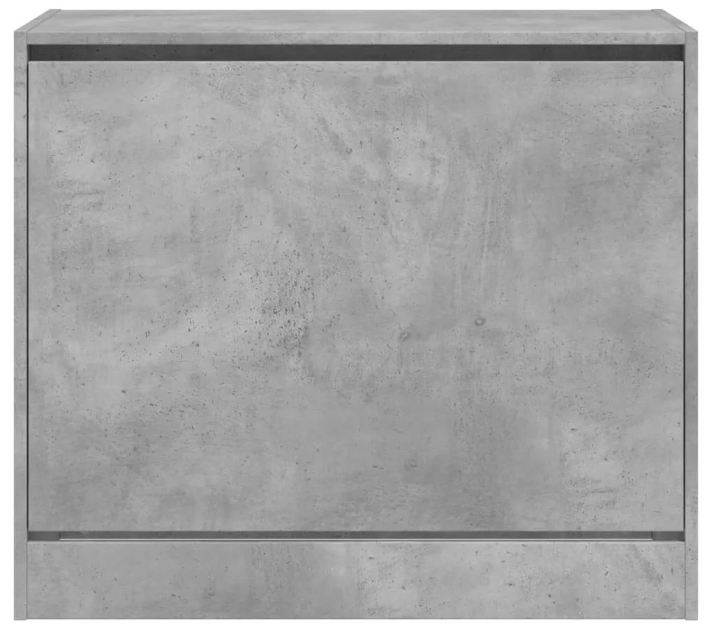 betonszürke szerelt fa cipőszekrény 80x42x69 cm