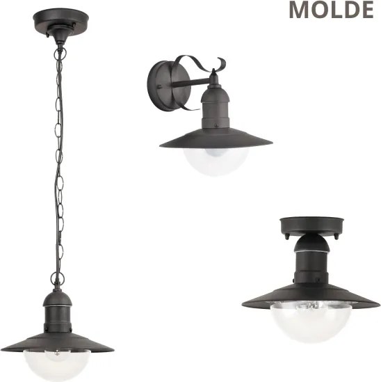 Brilagi - Kültéri függesztett lámpatest MOLDE 1xE27/60W IP44 fekete