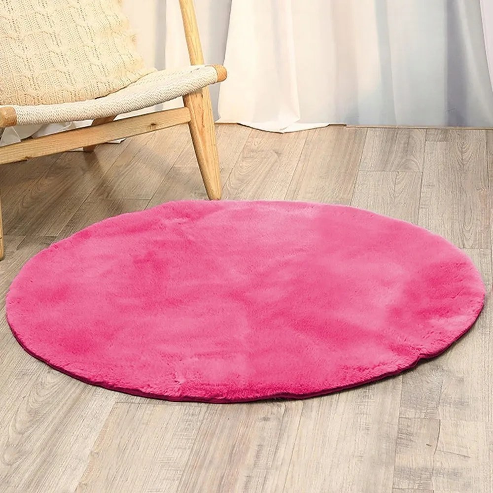 Rabbit kerek szőnyeg Strado 90x90 HotPink (Rózsaszín)