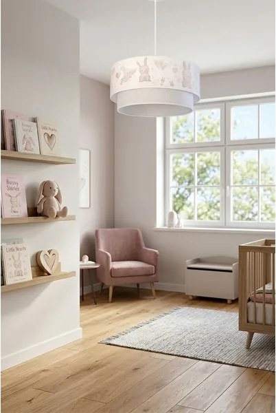 Brilagi - LED gyerek csillár kábelre függesztett BOBO 1xE27/60W/230V átm. 40 cm krémszín/szürke/királykék