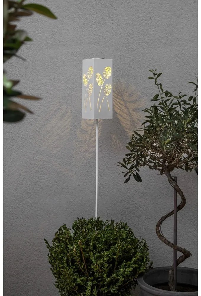 Albaleaf fehér fém napelemes világító LED dekoráció - Star Trading