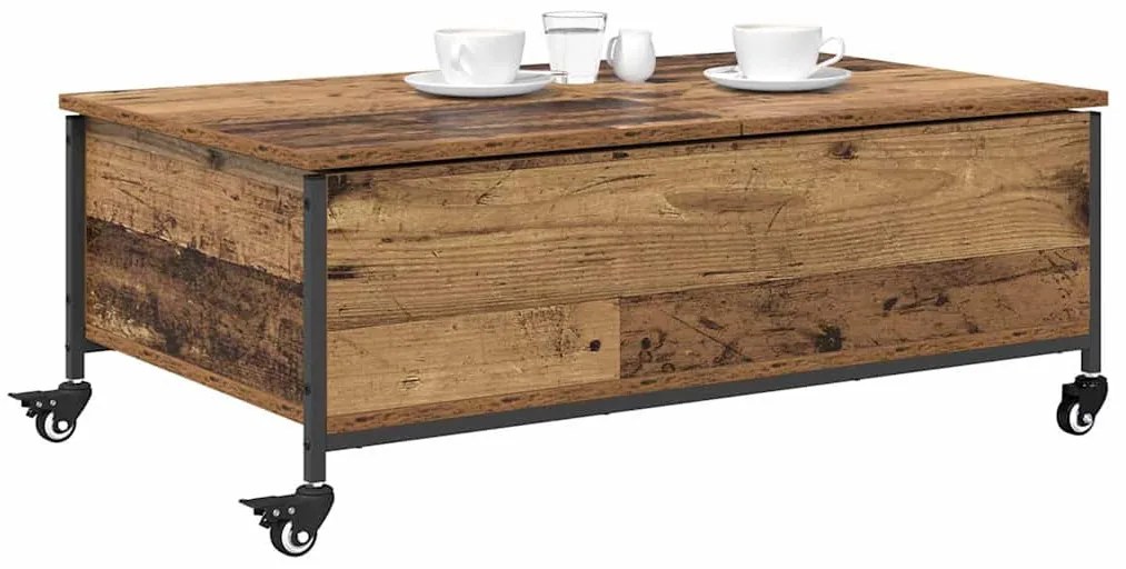 vidaXL Dohányzóasztal Öreg fa 91 x 55 x 32 cm Faanyag