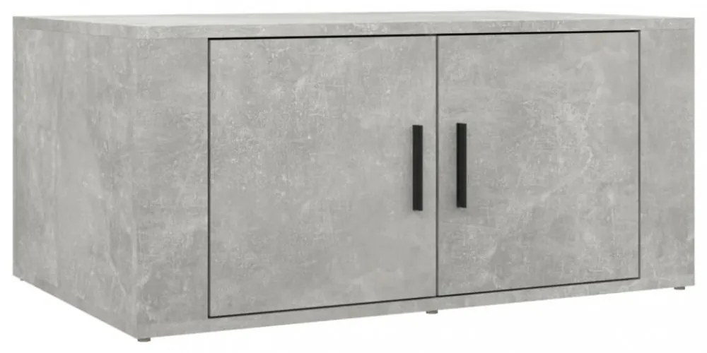 betonszürke szerelt fa dohányzóasztal 80 x 50 x 36 cm