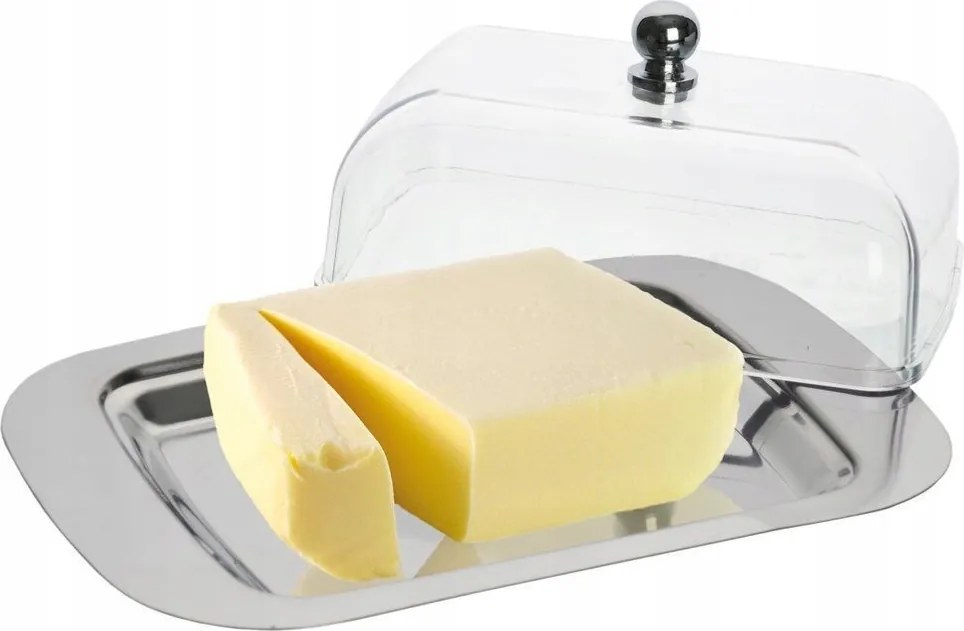 Vajtartó Acél vajtartó a vajadagolás tárolására, fedéllel