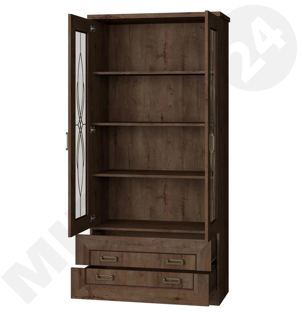 Üveges vitrin Nyssa N8 (százéves tölgy). 1058243