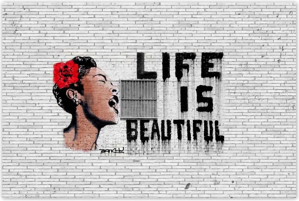 Poszterek 120x80 Banksy Life is beautiful