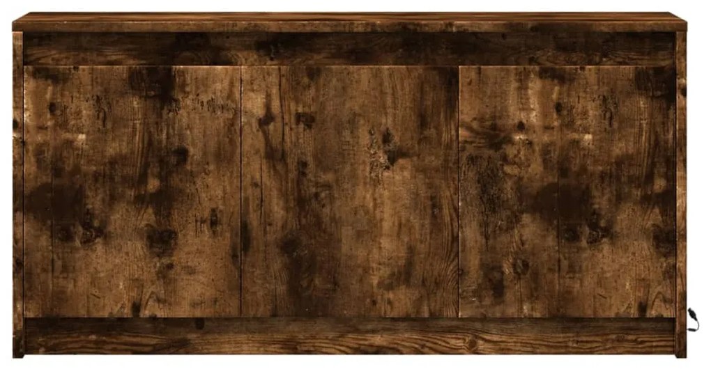 füstös tölgy színű szerelt fa LED-es TV-szekrény 100x34x50 cm
