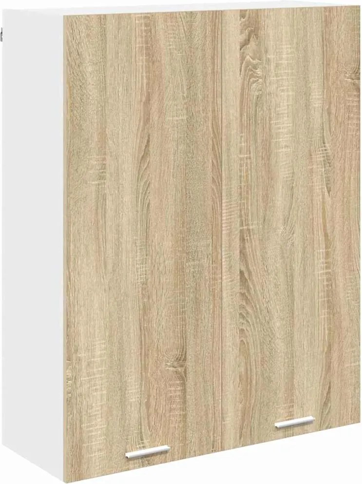 vidaXL Függő szekrény tárolóval Sonoma tölgy 80 x 31 x 100 cm Faanyag