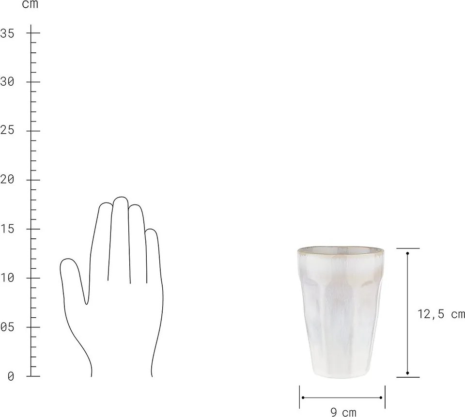 BERGAMO Latte Macchiato bögre 330ml, fehér
