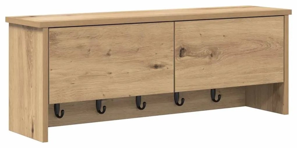 Fali Kabáthorog ajtóval kézműves tölgy 80 x 20 x 30 cm Faanyag