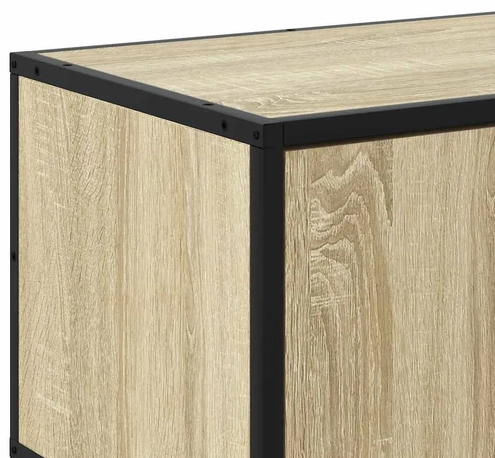 sonoma tölgy színű szerelt fa és fém TV-szekrény 120x35x41 cm