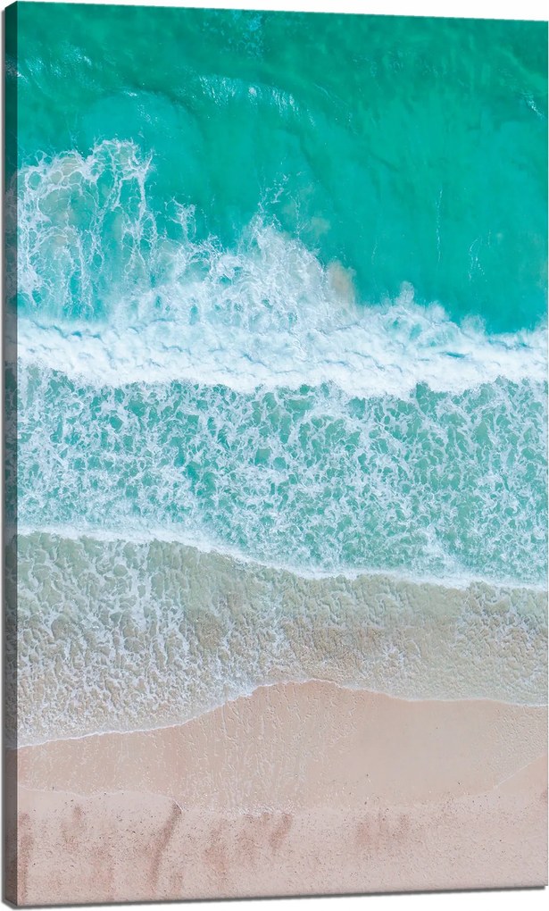 Vászonkép Tenger Hullámok Víz Tengerpart 60x100 cm Ideális ajándék