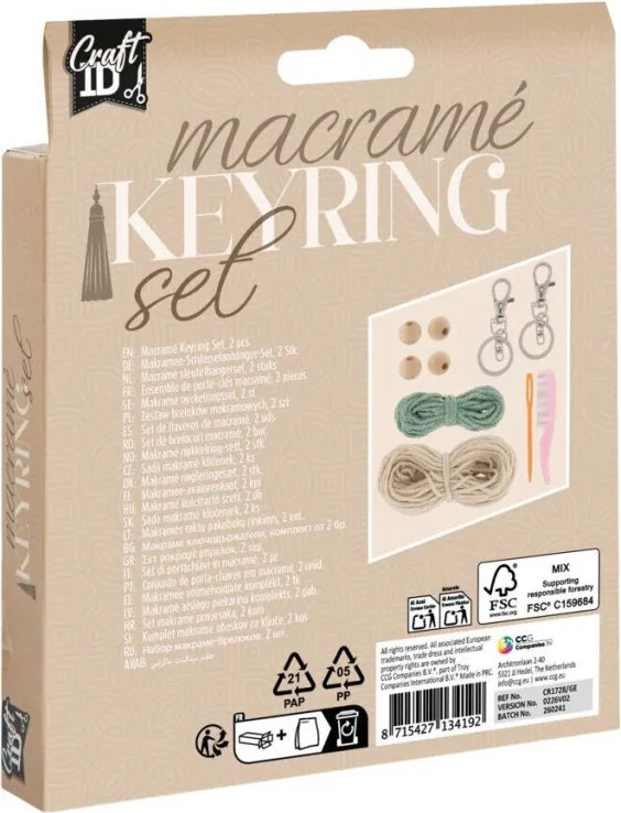 Makramé Craft kulcstartó készítő kreatív szett 2 db-os
