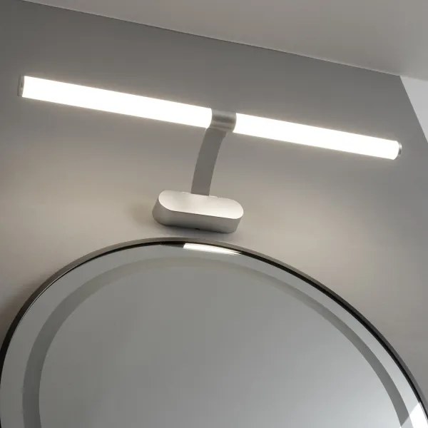 Brilagi - TUBEO LED fürdőszobai tükörvilágítás, 8 W, 230 V, 60 cm, IP44, ezüstszínű