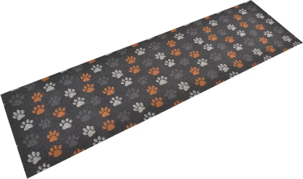 vidaXL mosható tappancsmintás bársony konyhaszőnyeg 45 x 150 cm