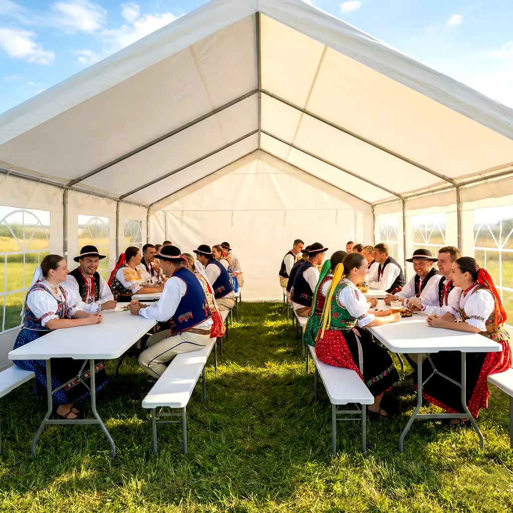 Rendezvény párty Sátor 4x12 m – Professzionális megoldás rendezvényekhez -  -