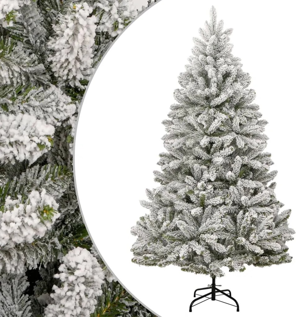 vidaXL csuklópántos műkarácsonyfa hóval 300 cm