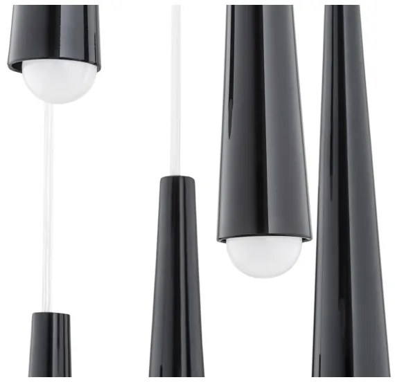 Argon 2103 - Csillár zsinóron HOLLYWOOD 5xE14/7W/230V fekete