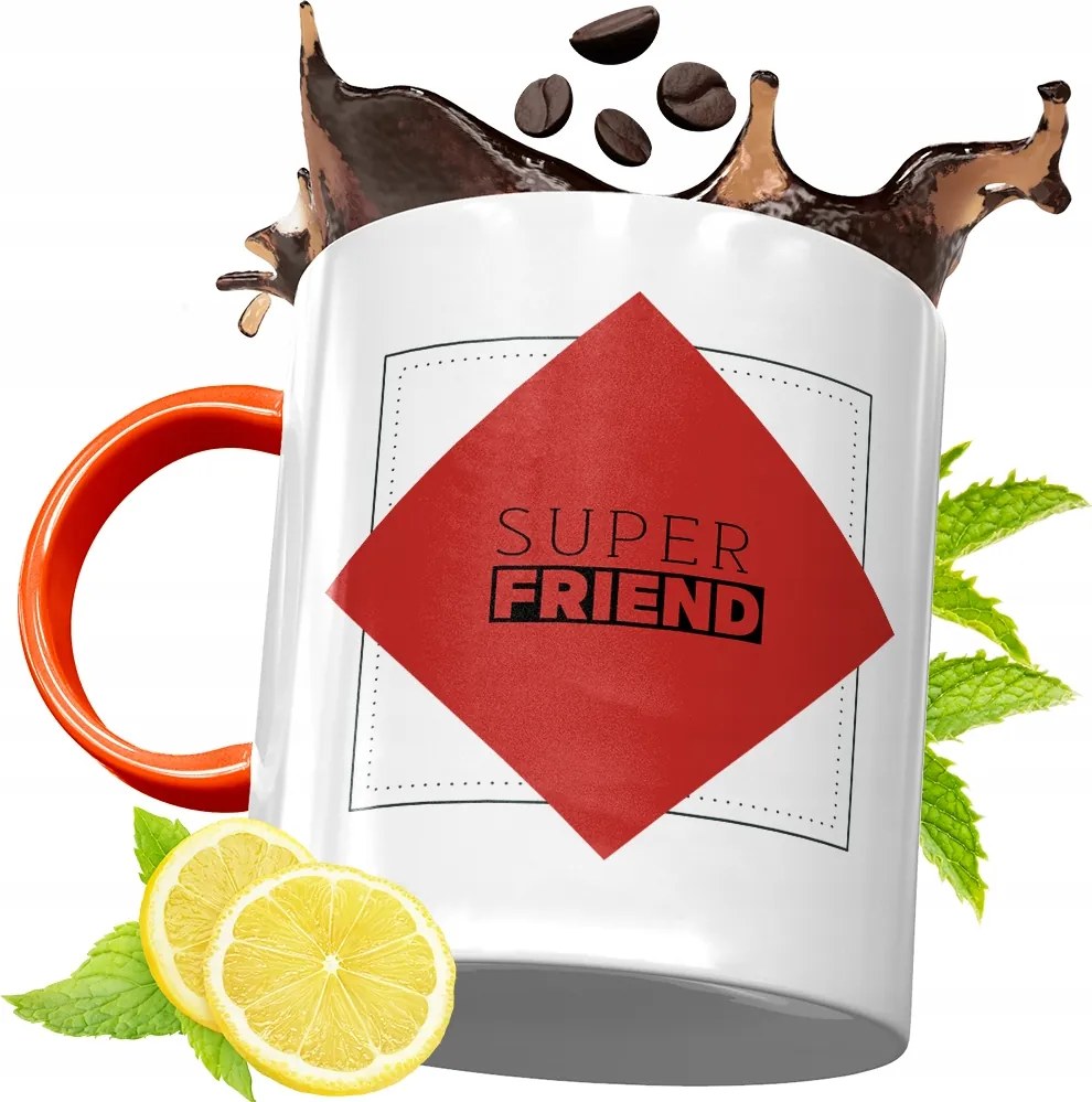 Narancssárga Bögre Barátnő Barátnőjének, fényképes nyomattal