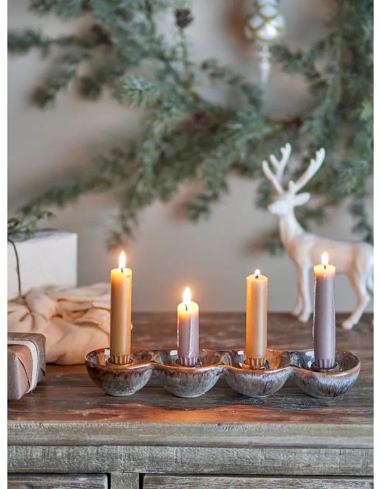 Agyagkerámia adventi gyertyatartó Kalia – Bloomingville