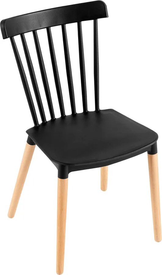 Étkezőszék, fekete/bükk, ZOSIMA