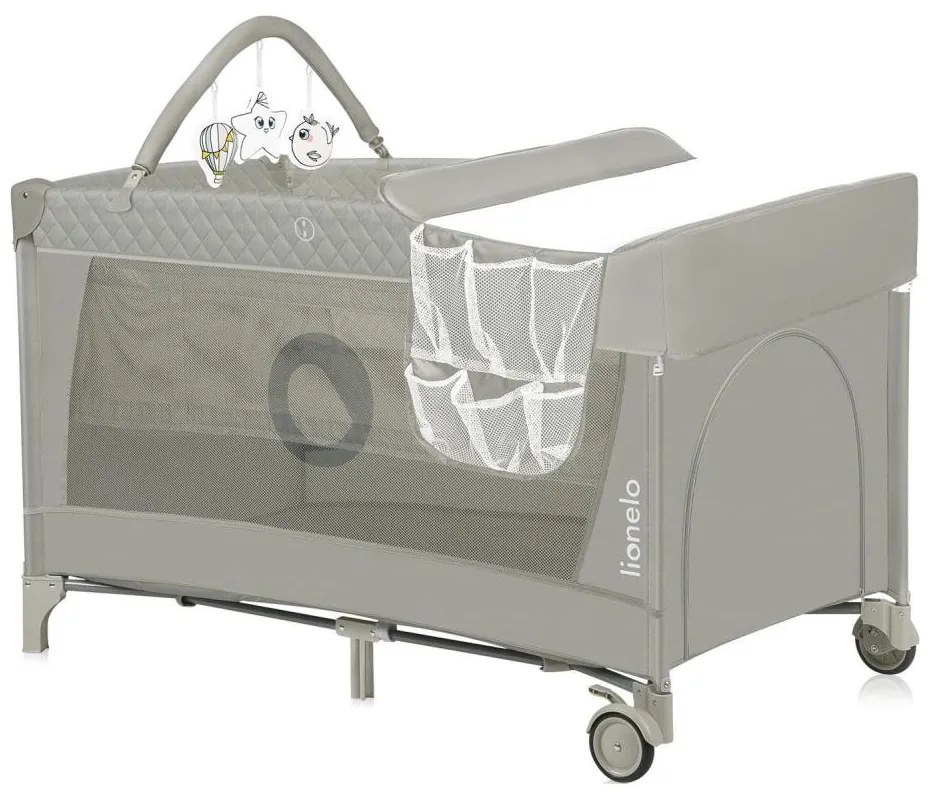 Lionelo - Utazóágy FLOWER Cappuccino