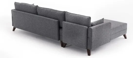 KORFU L-alakú sarokülőgarnitúra, szürke, balos