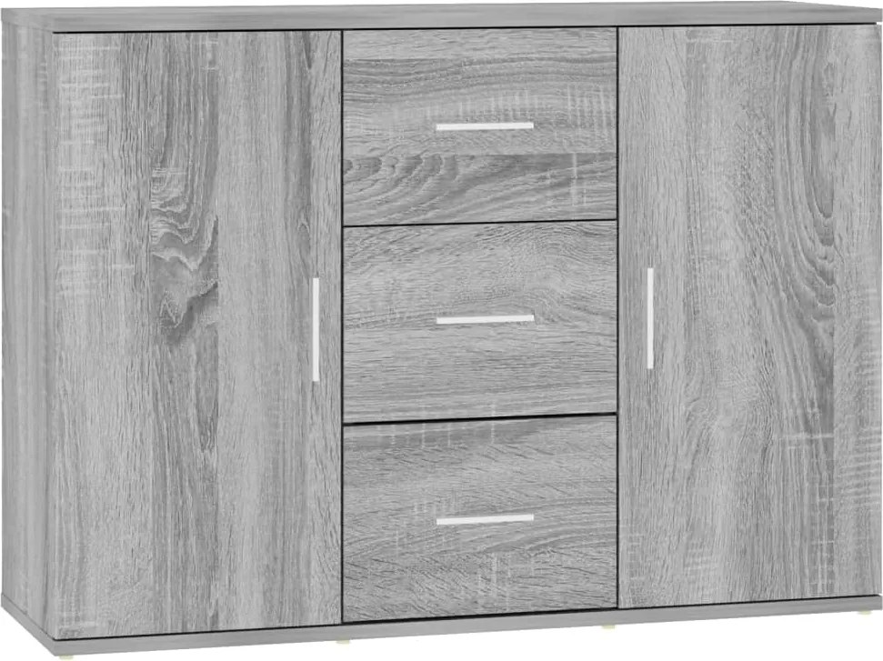 vidaXL szürke sonoma színű szerelt fa tálalószekrény 91x29,5x65 cm