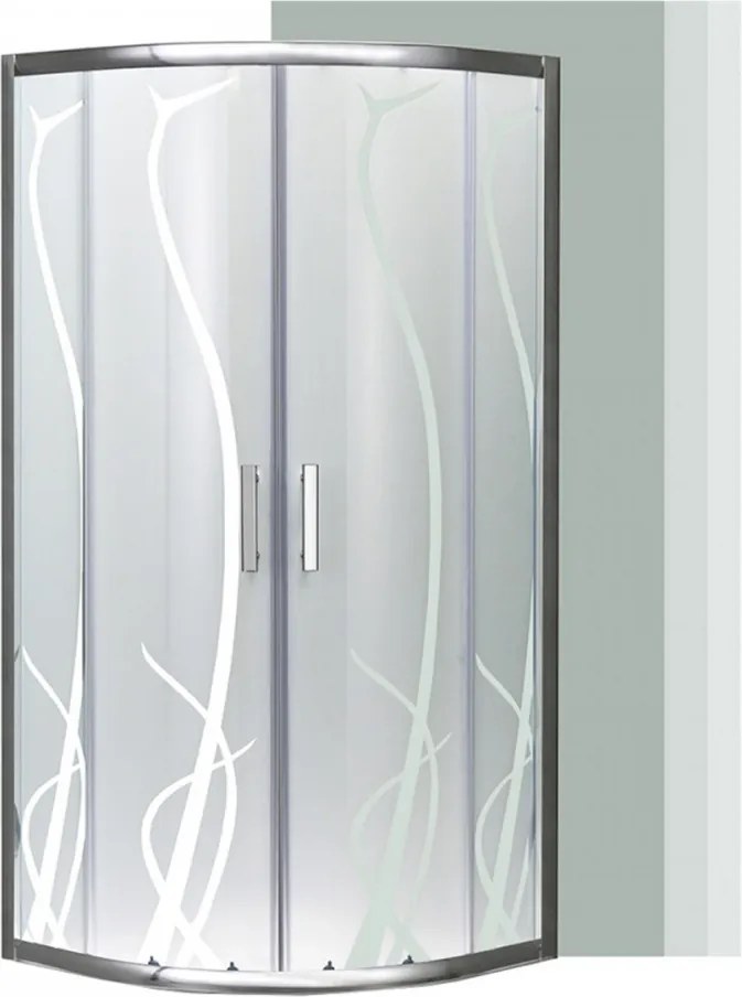 Spirit BAMBOO 90x90x180cm-es íves zuhanykabin, zuhanytálca nélkül