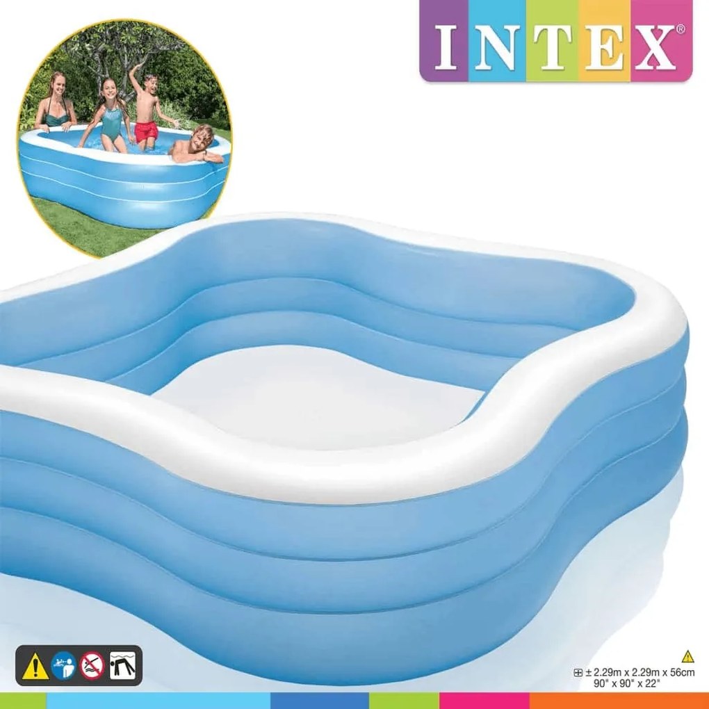 INTEX Swim Center Beach Wave 57495NP medence 229 x 229 x 56 cm