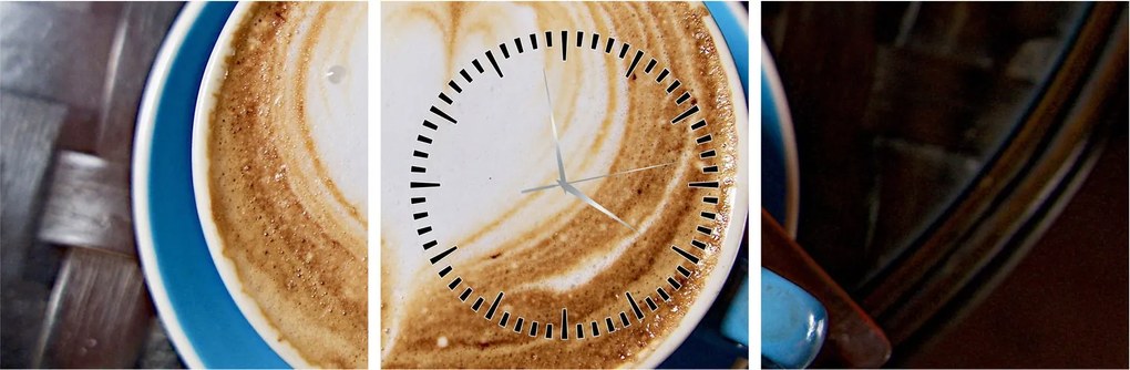 Kép - Latte Art (órával) (90x30 cm)