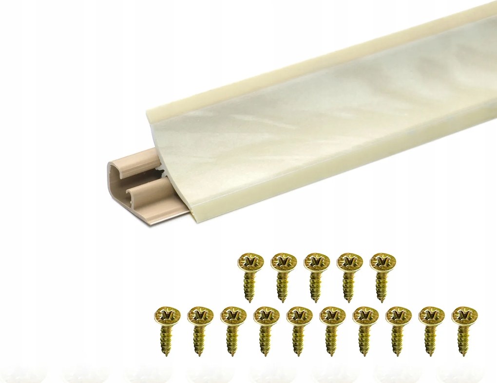 Konyhai szegélyléc Pvc sötét márvány Carrara 2,5m 15 csavar