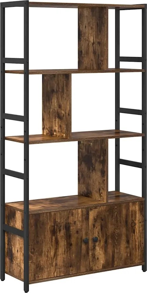 vidaXL Könyvespolc Füstölt tölgy 80 x 30 x 155,5 cm Faanyag